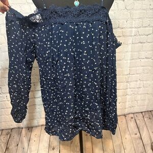Daytrip Midnight Blue Floral Blouse